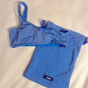 Triangl Marina Sparkle one shoulder top (with bag!)